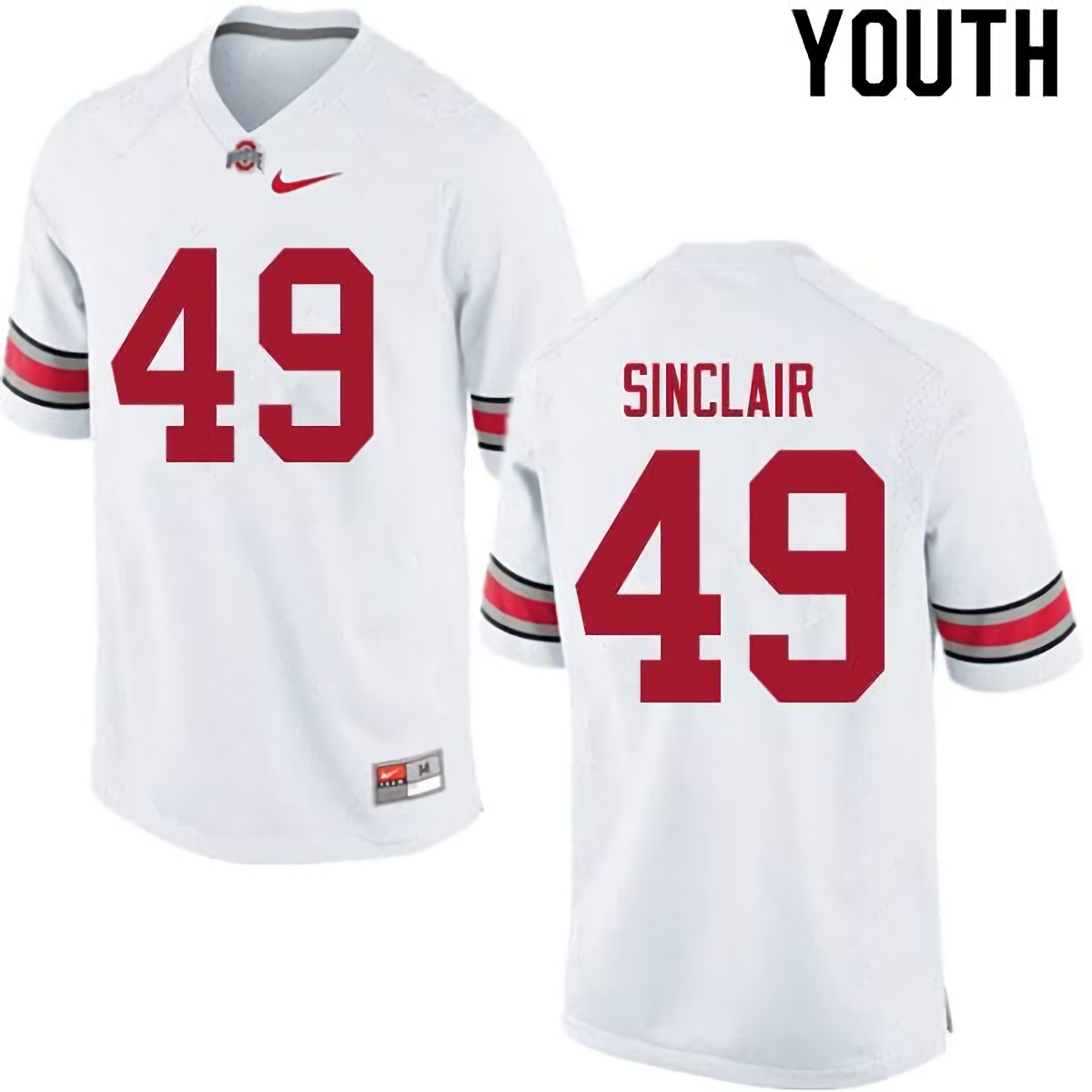 Darryl Sinclair Ohio State Buckeyes Youth NCAA #49 Nike White College Stitched Football Jersey NUO2256BD